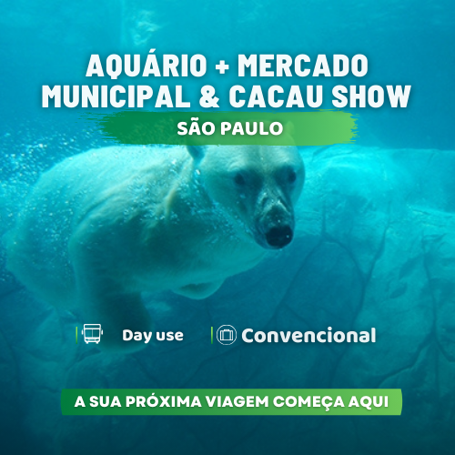 Aquário de SP + Mercado Municipal & Cacau Show